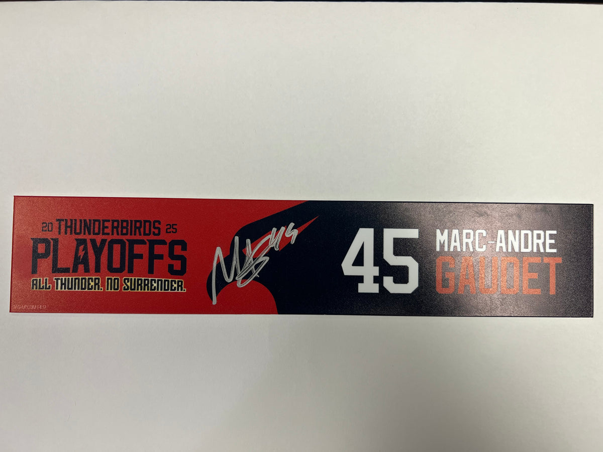 2024-25 T-Birds Playoff Locker Nameplates