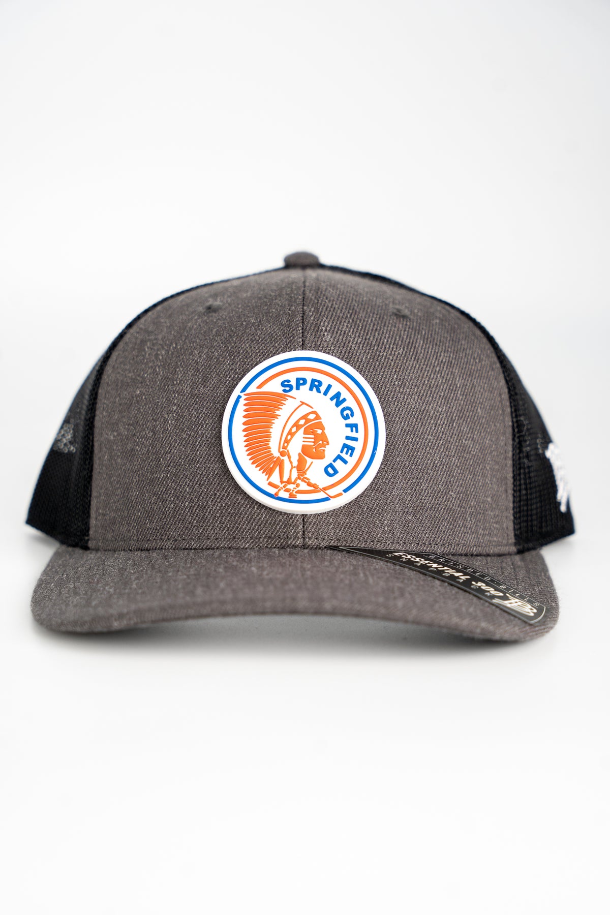 Indians Old School Logo - Branded Bills Curved Trucker - Charcoal