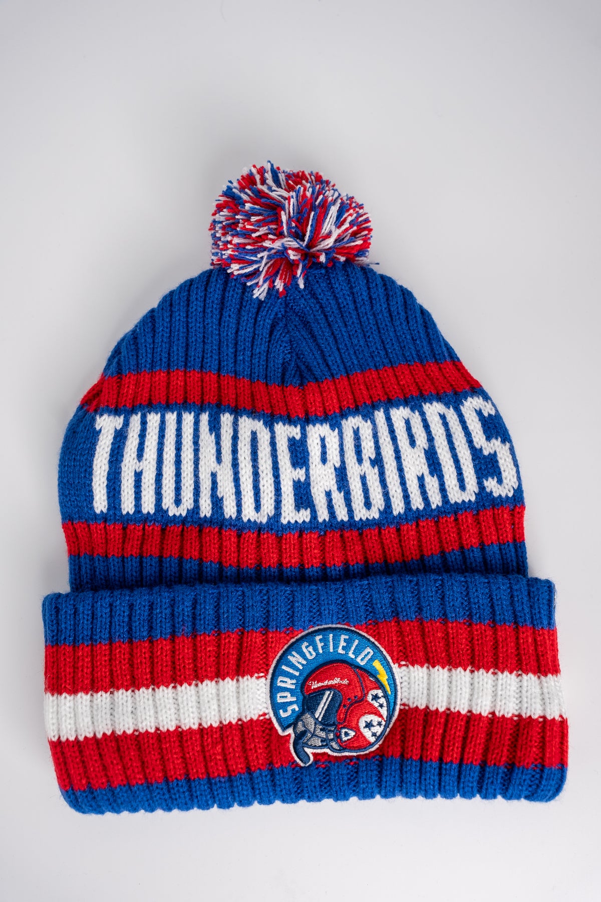 T-Birds Military Helmet Logo '47 Bering Cuff Knit - Red/White/Blue