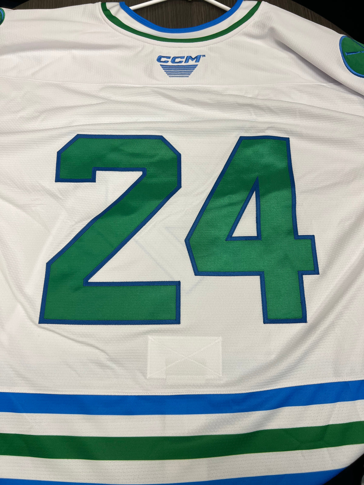 2025-26 White Indians Authentic Jersey with #, No Name - Locker Room Issued