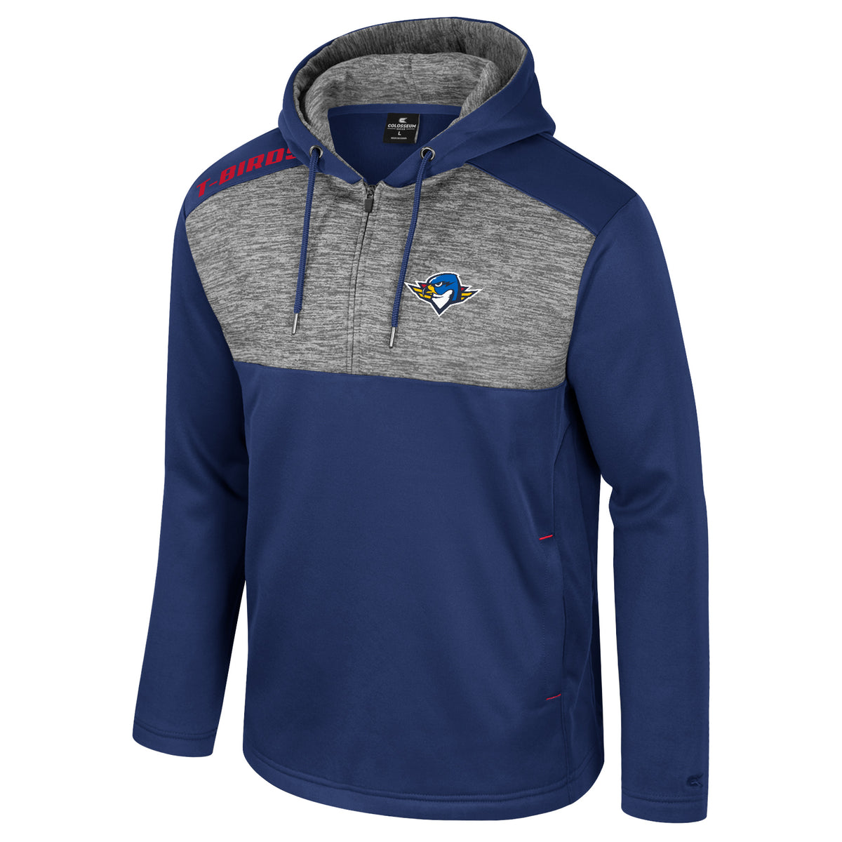The Gang 1/4 Zip Poly Hoodie Navy/Grey