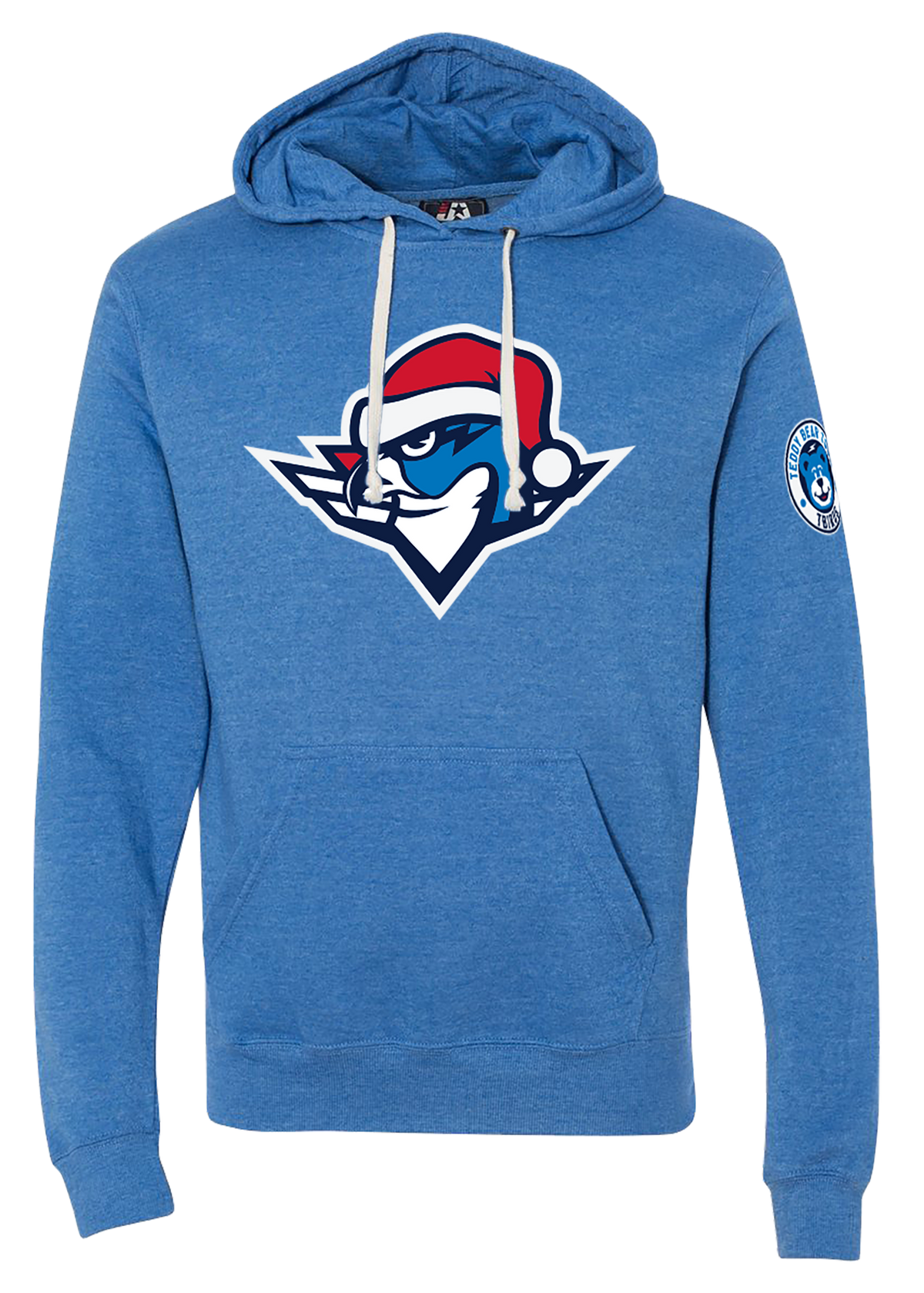 Teddy Bear Toss/Santa Boomer Triblend Hoodie - Cool Royal