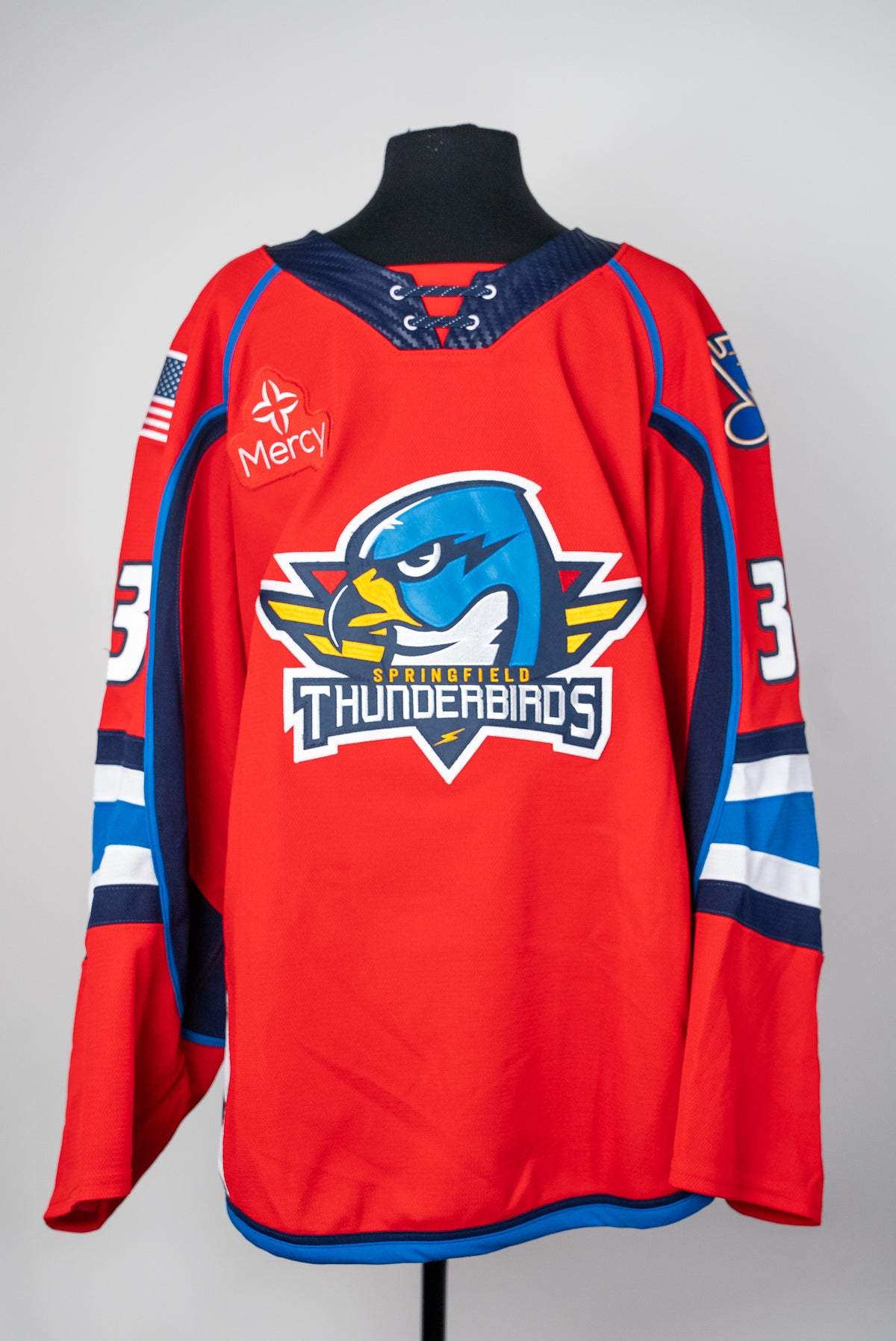 2023-24 Red Jersey - #33 Anton Malmstrom - Game Worn & Signed - Size 58 - Set 1 of 2