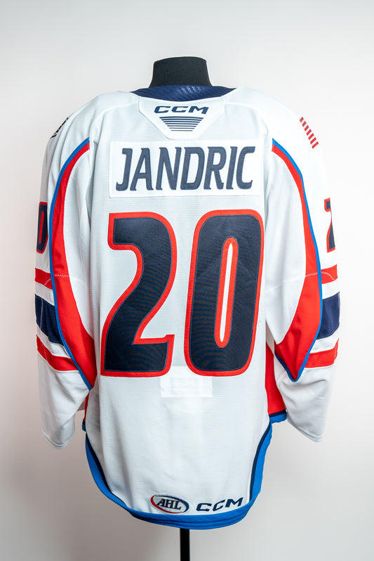 2023-24 White Jersey - #20 Steven Jandric  - Game Worn - Size 56