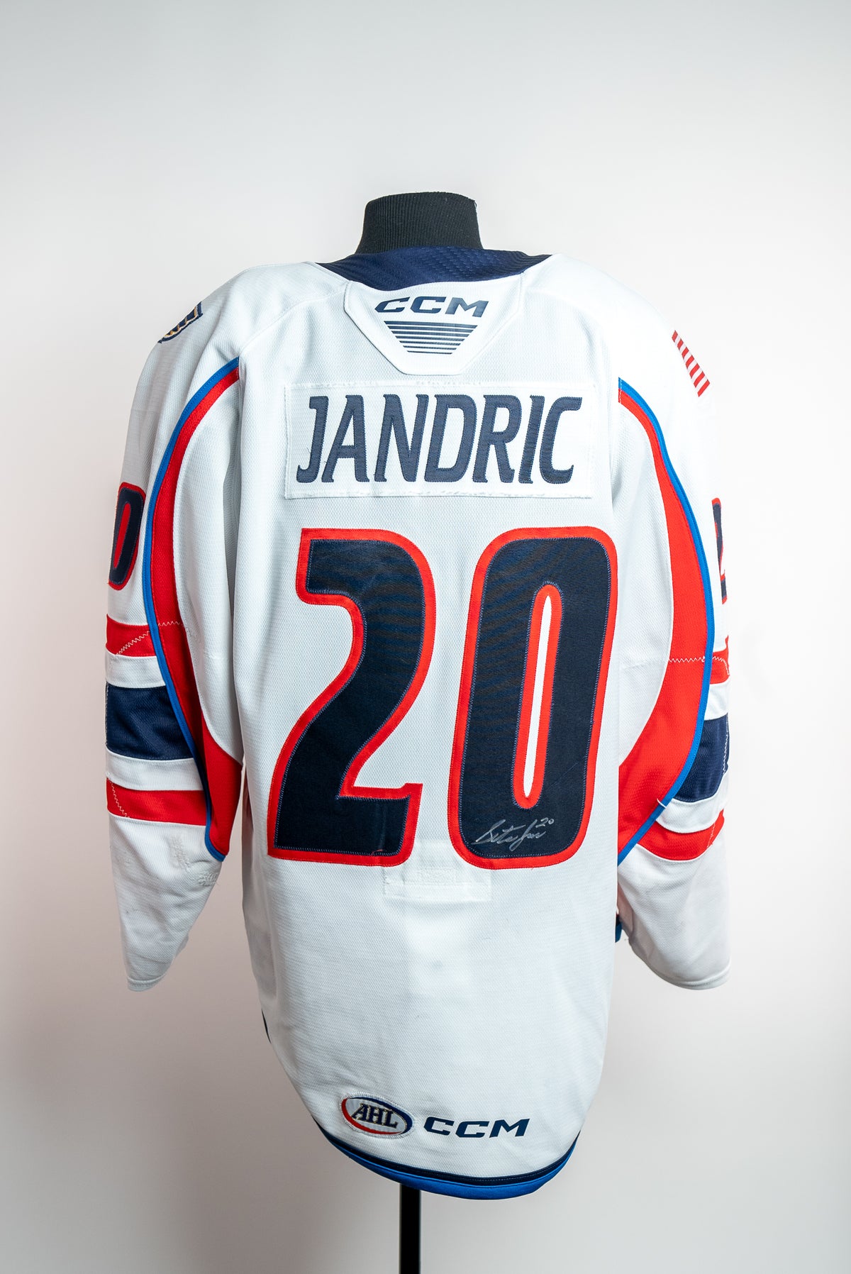 2022-23 White Jersey - #20 Steven Jandric  - Game Worn & Signed - Size 56