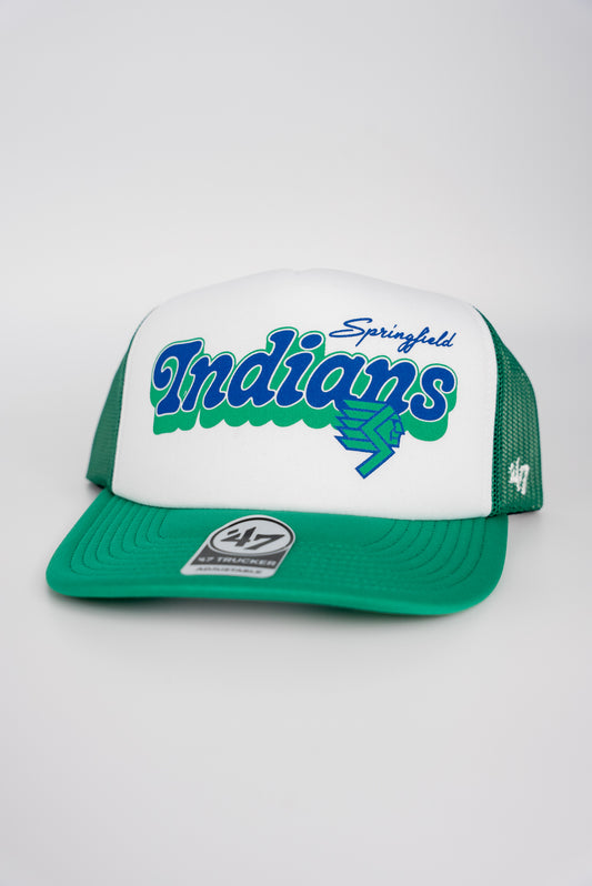 '47 Vibes Indians Trucker Foam Front - Green/White