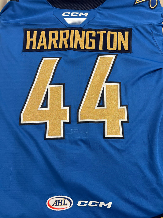 2024-25 Blue Jersey - #44 Scott Harrington - Game Worn - Size 56 - Set 1/1