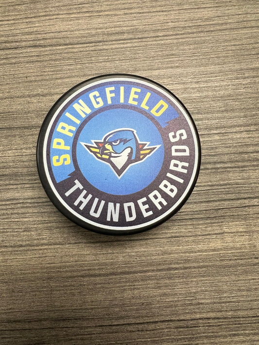 Puck - Springfield Thunderbirds Circular Logo - Royal/Navy