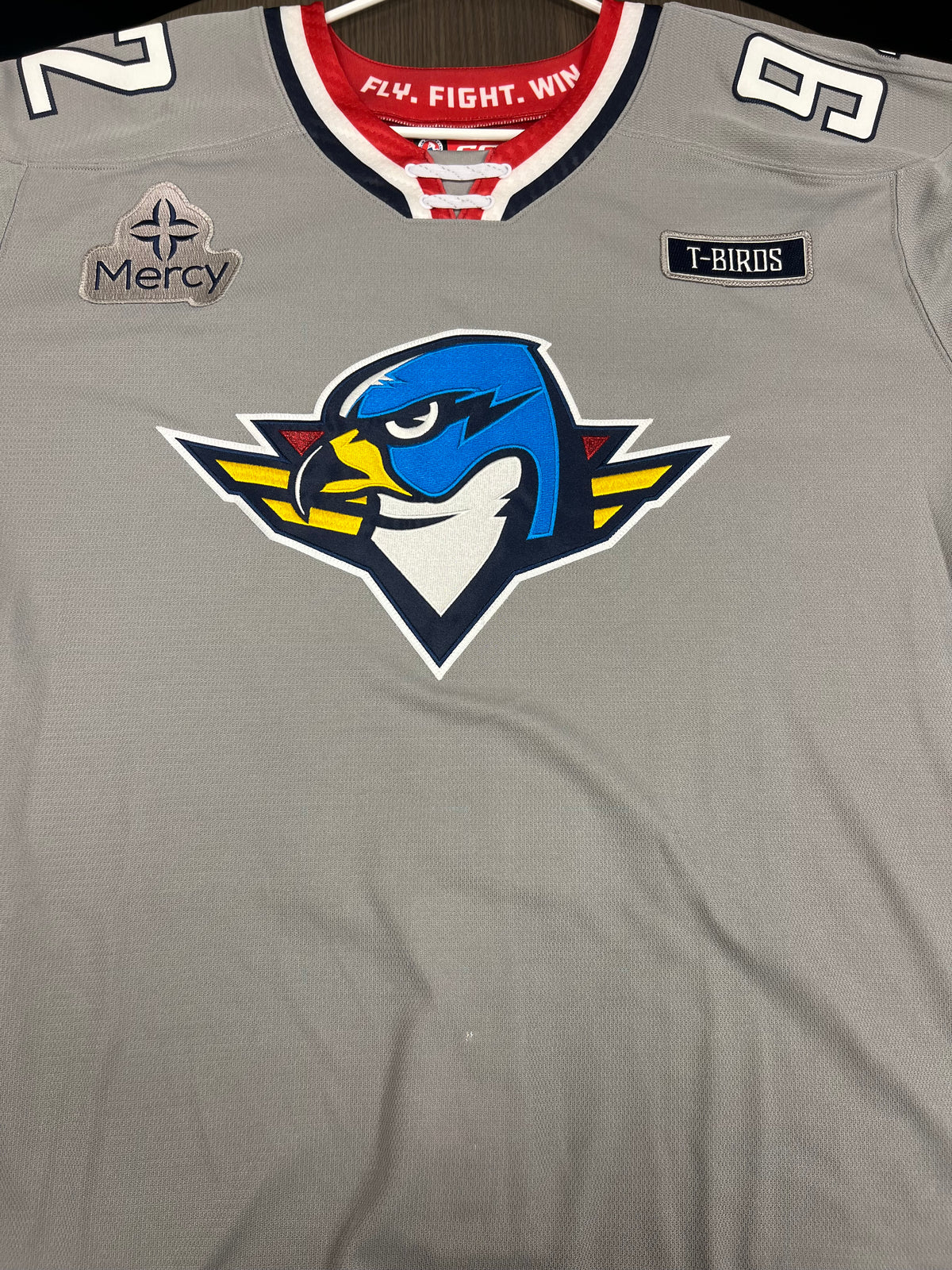 2025-26 Grey Authentic 3rd Jersey with #, No Name - Locker Room Issued