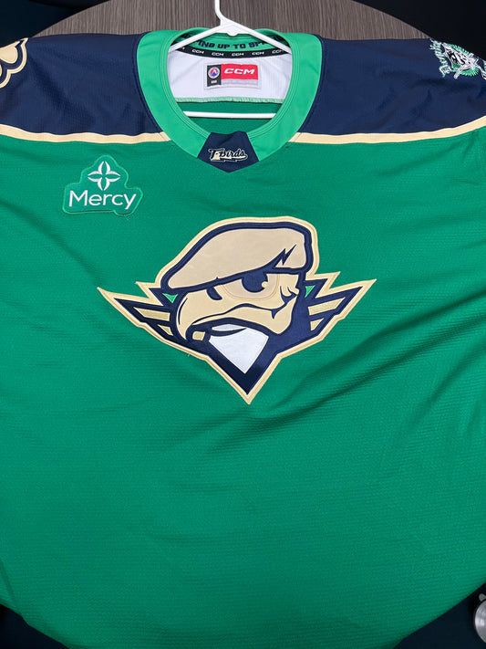 2025-26 Irish Authentic Jersey with #, No Name - Locker Room Issued