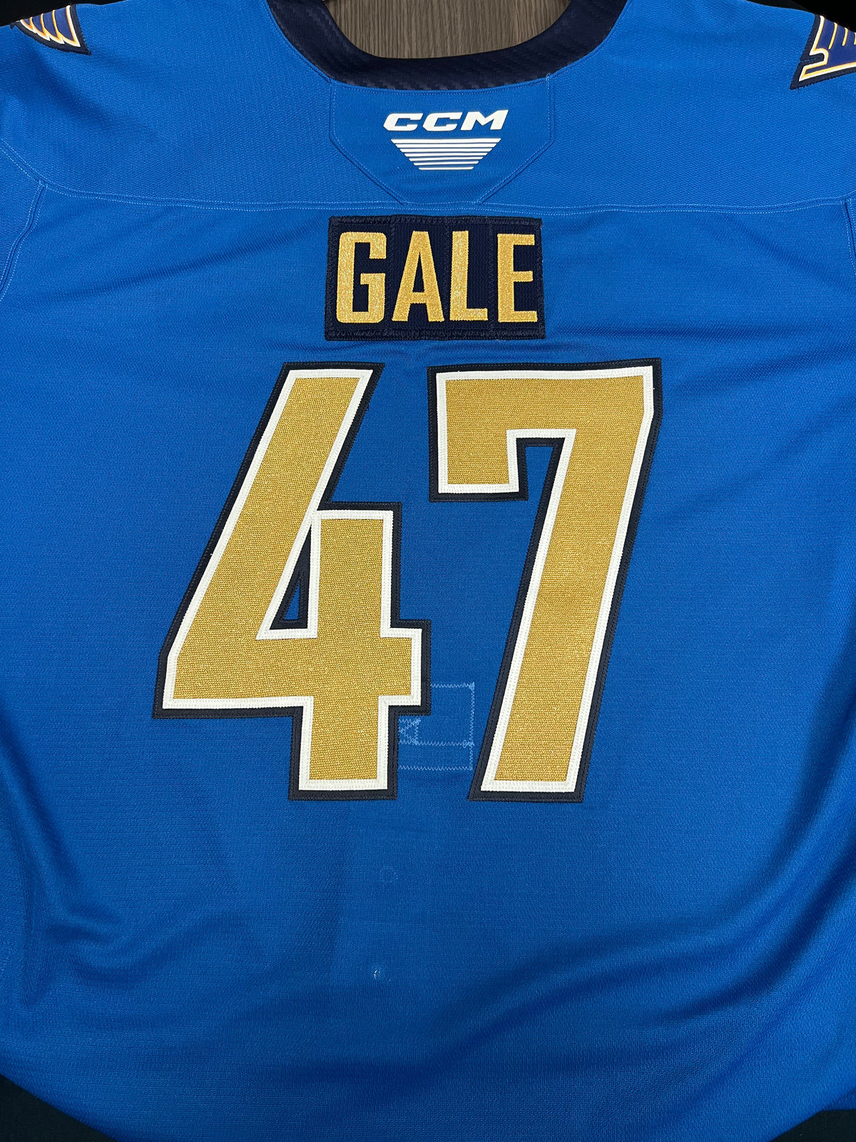 2025-26 Blue Authentic Jersey - #47 Thomas Gale - Bench Worn - Size 60G - Set 1/1