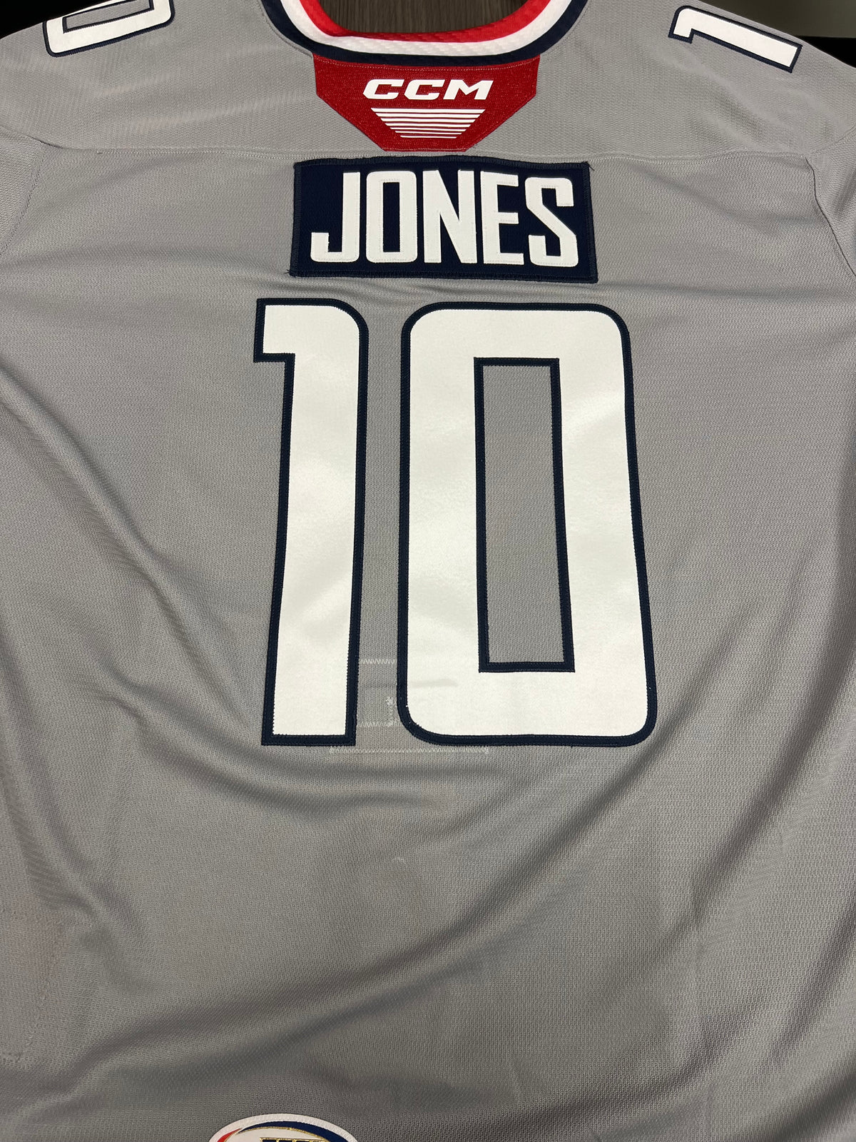 2025-26 Grey 3rd Authentic Jersey - #10 Jett Jones - Game Issued  -Size 56 - Set 1/1