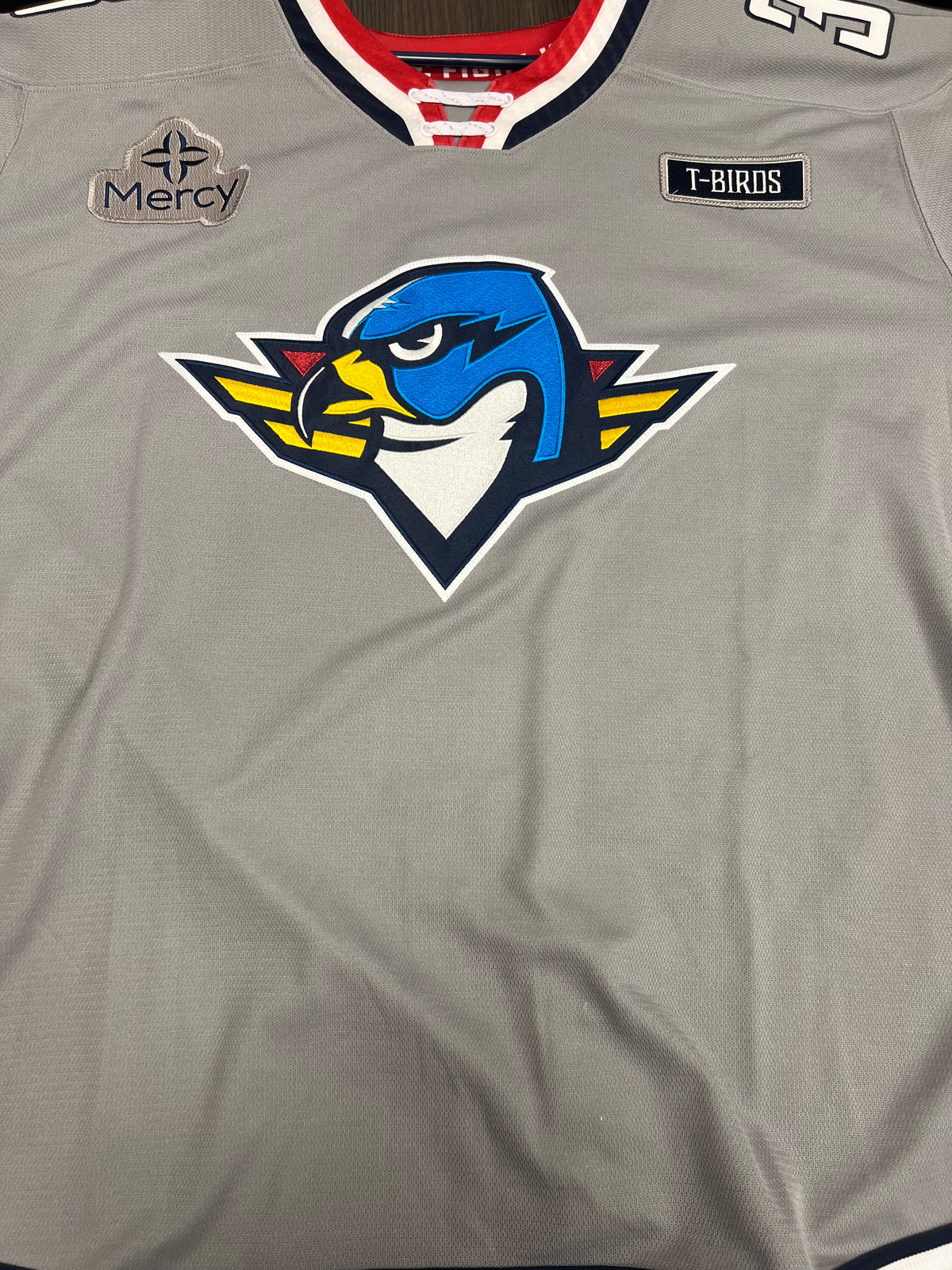 2025-26 Grey 3rd Authentic Jersey - #38 Tarun Fizer - Game Issued - Size 56 - Set 1/1