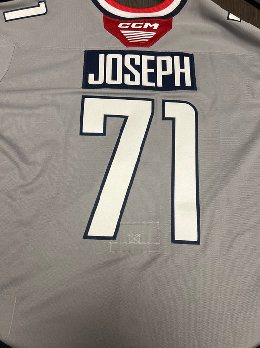 2025-26 Grey 3rd Authentic Jersey - #71 Mathieu Joseph - Game Issued - Size 56 - Set 2/2