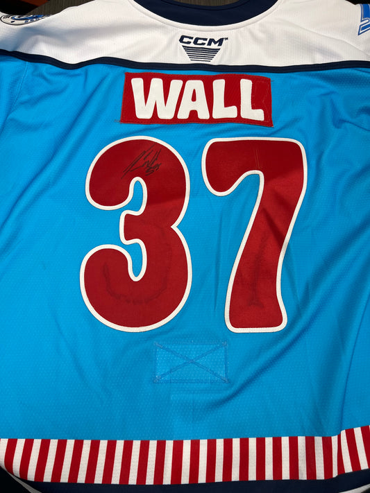 2025-26 Teddy Bear Toss/Santa Boomer Authentic Jersey - #37 Kevin Wall - Game Worn & Signed - Size 56 - Set 1/1