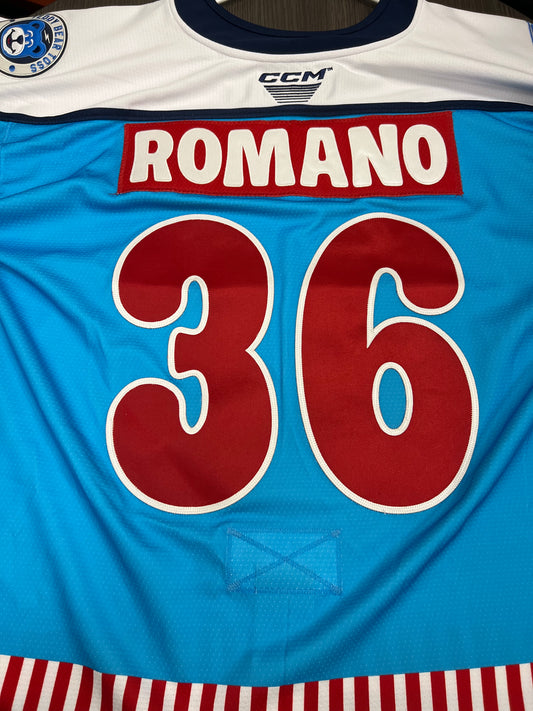2025-26 Teddy Bear Toss/Santa Boomer Authentic Jersey - #36 Anthony Romano - Game Issued - Size 56 - Set 1/1