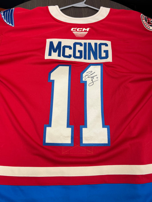 2023-24 Teddy Bear Toss/Santa Boomer Authentic Jersey - #11 Hugh McGing - Game Issued & Signed - Size 54 - Set 2/2