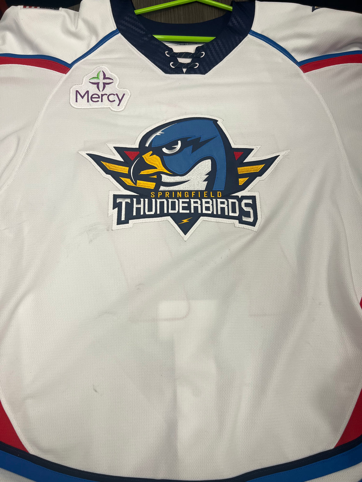 2022-23 White Authentic Jersey - #77 Drew Callin - Game Worn & Signed - Size 56 - Set 1