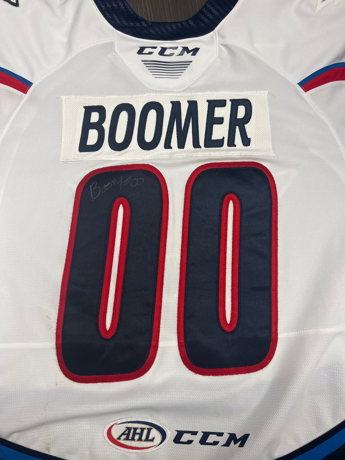 White Authentic Jersey -  #00 BOOMER