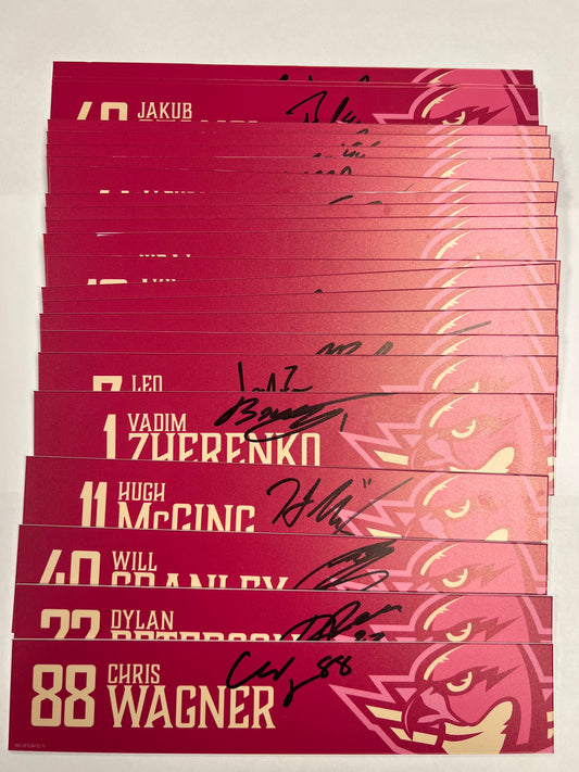 2025-26 Pink in the Rink Locker Nameplate