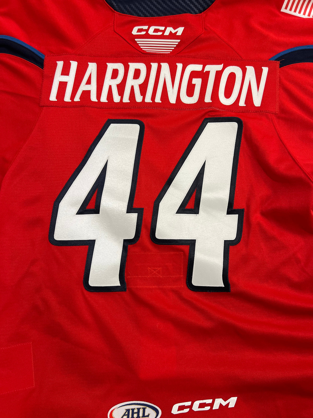2024-25 Red Jersey - #44 Scott Harrington - Game Worn - Size 58 - Set 1/2