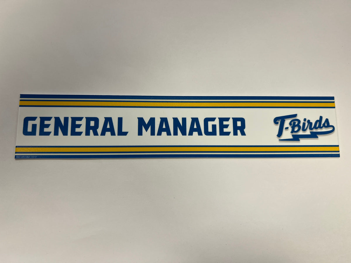 2023-24 Springfield Thunderbirds Locker Nameplate