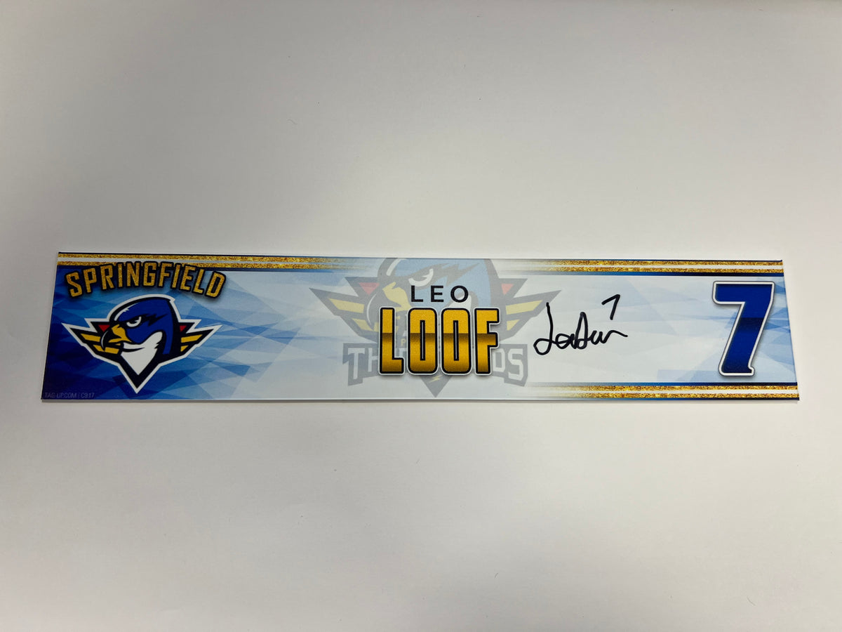 2023-24 Springfield Thunderbirds 3rd Jersey Locker Nameplate