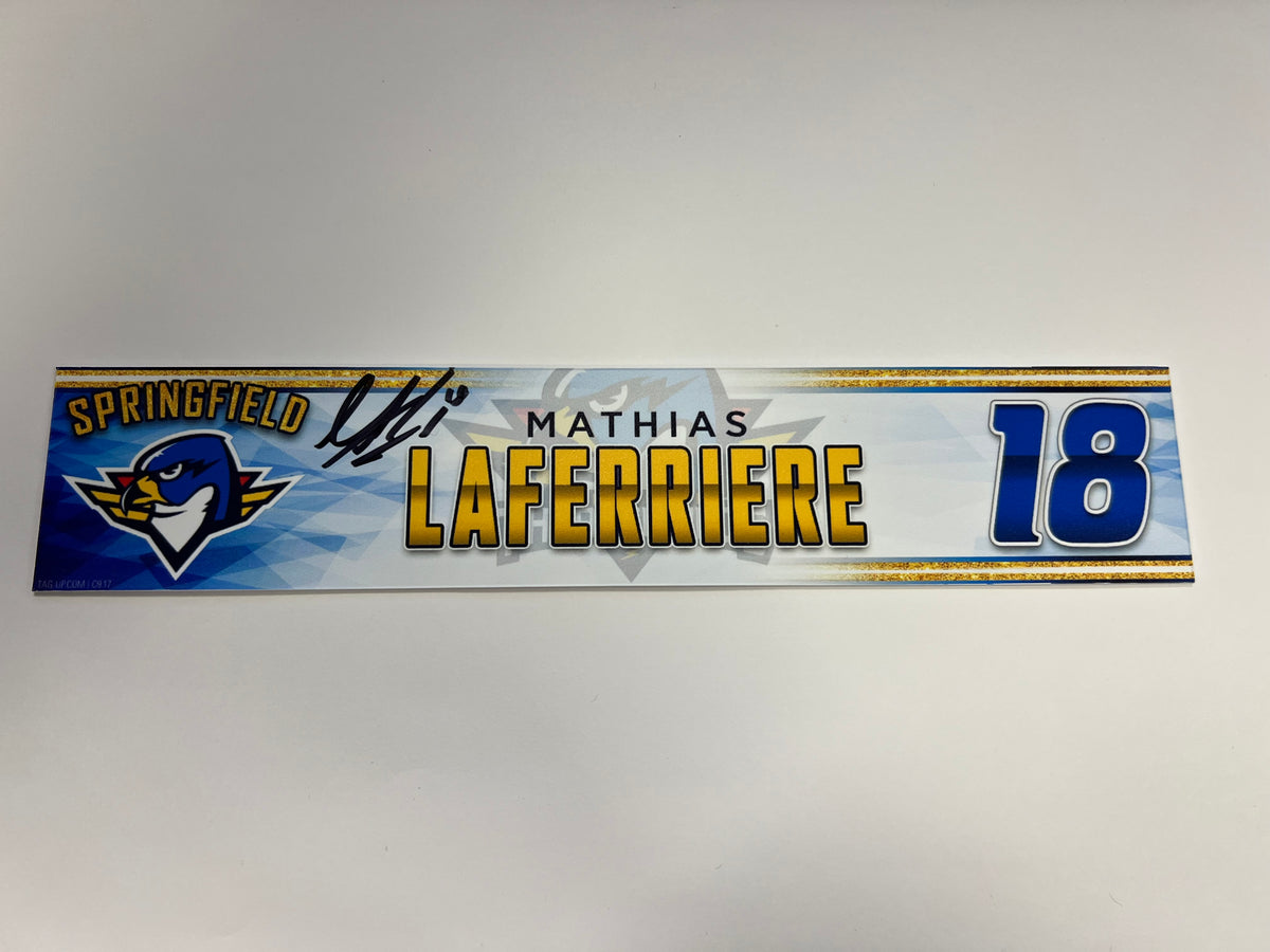 2023-24 Springfield Thunderbirds 3rd Jersey Locker Nameplate
