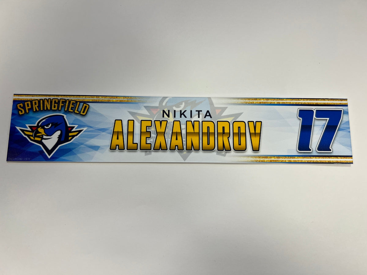 2023-24 Springfield Thunderbirds 3rd Jersey Locker Nameplate