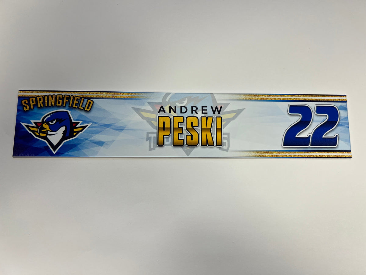 2023-24 Springfield Thunderbirds 3rd Jersey Locker Nameplate
