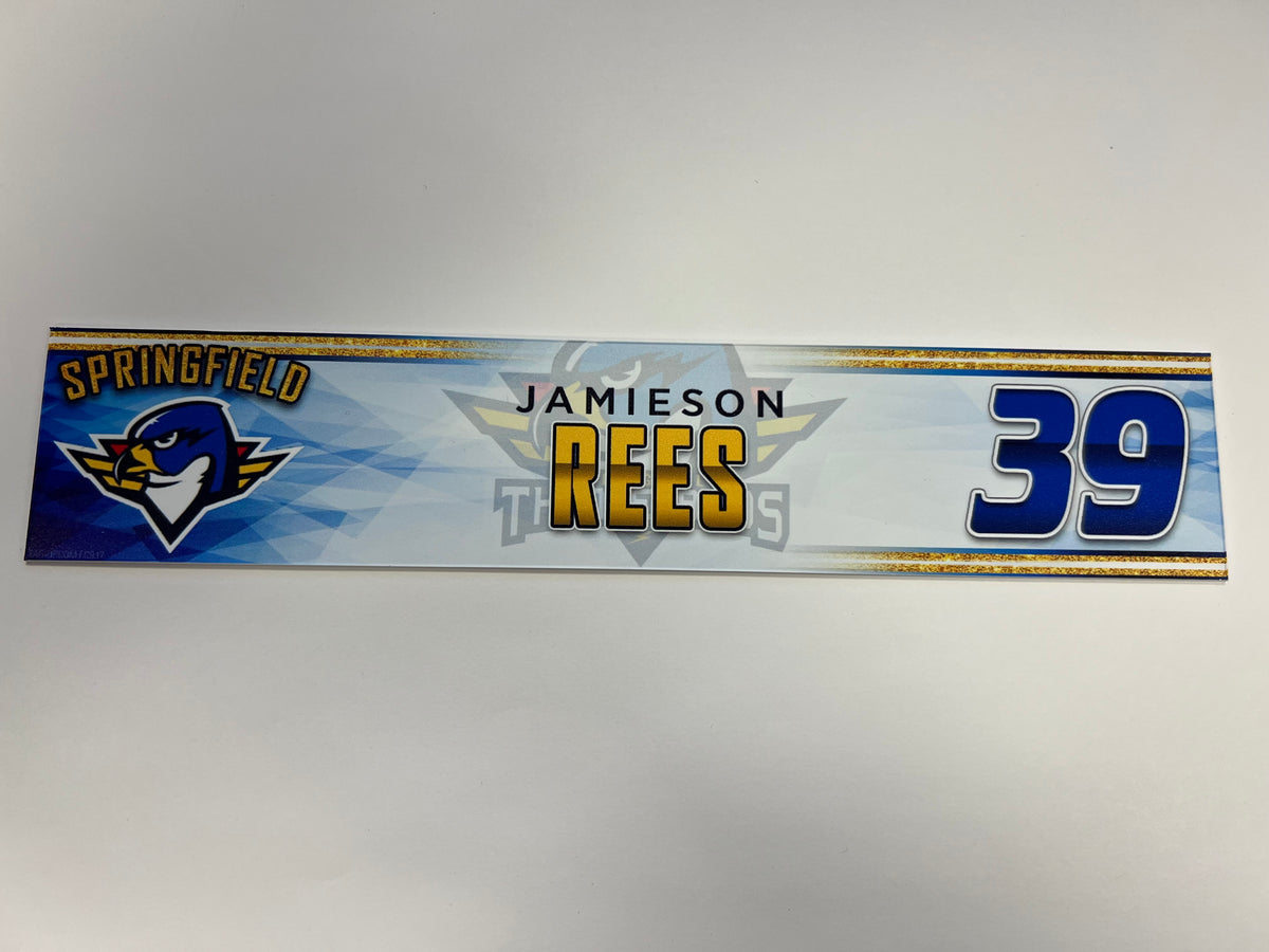 2023-24 Springfield Thunderbirds 3rd Jersey Locker Nameplate