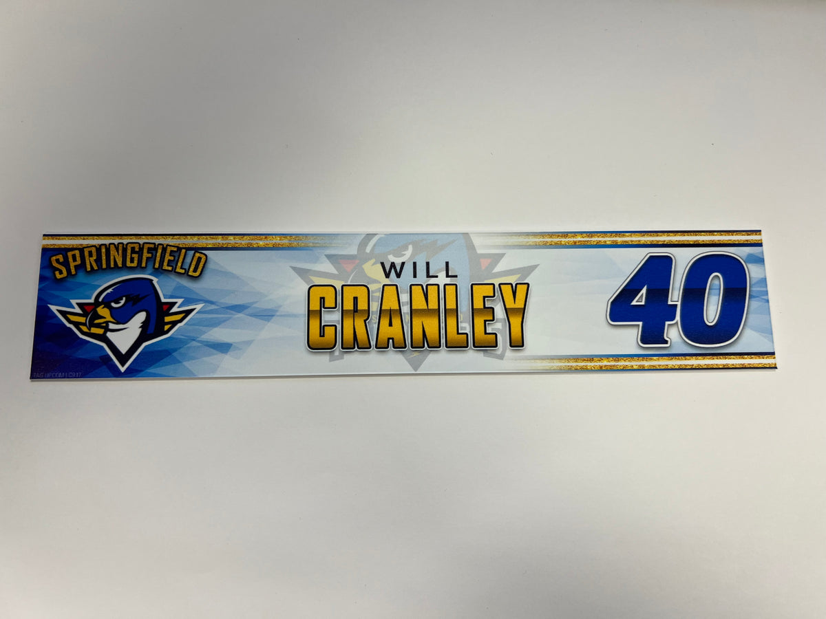 2023-24 Springfield Thunderbirds 3rd Jersey Locker Nameplate