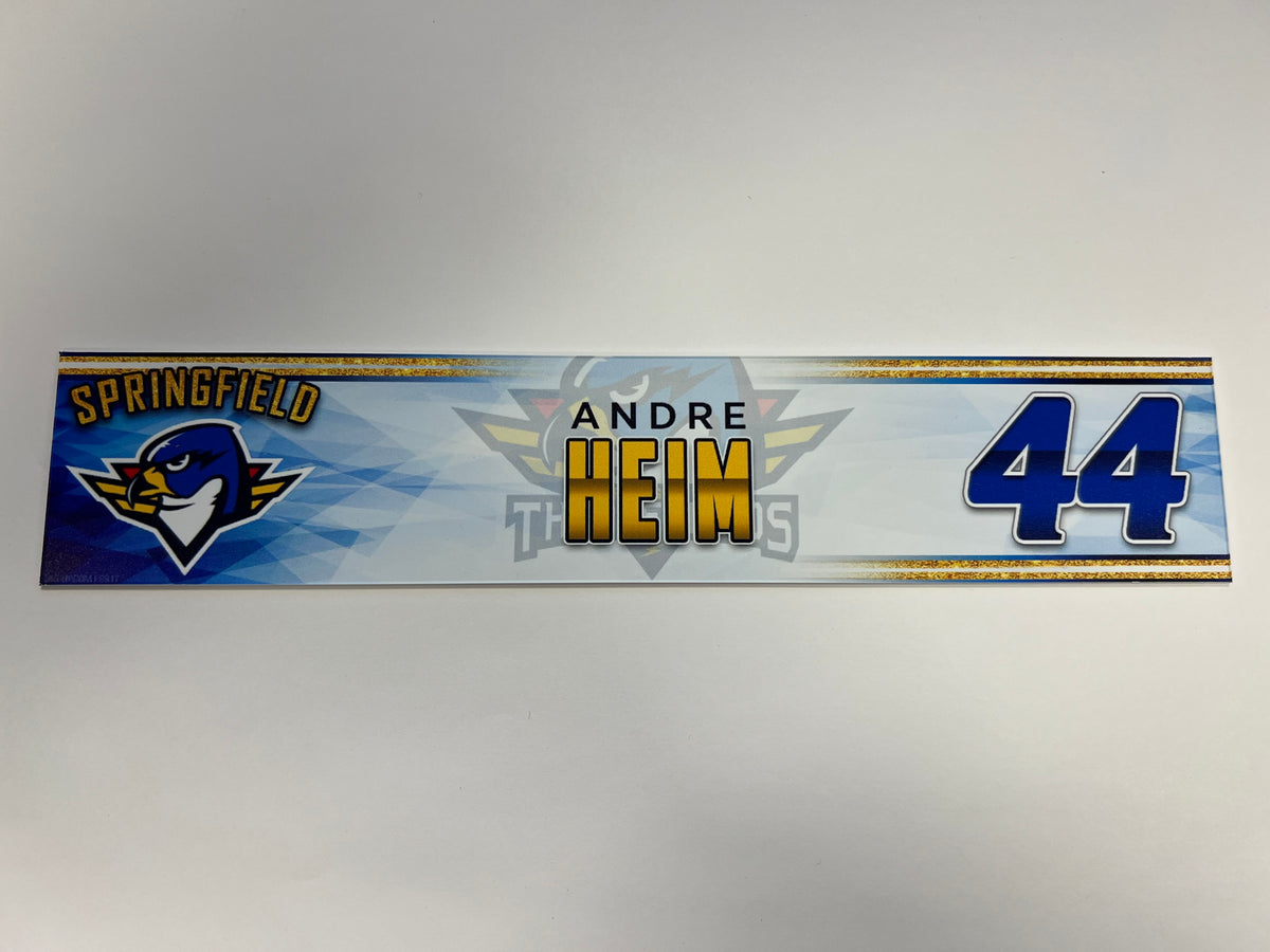 2023-24 Springfield Thunderbirds 3rd Jersey Locker Nameplate