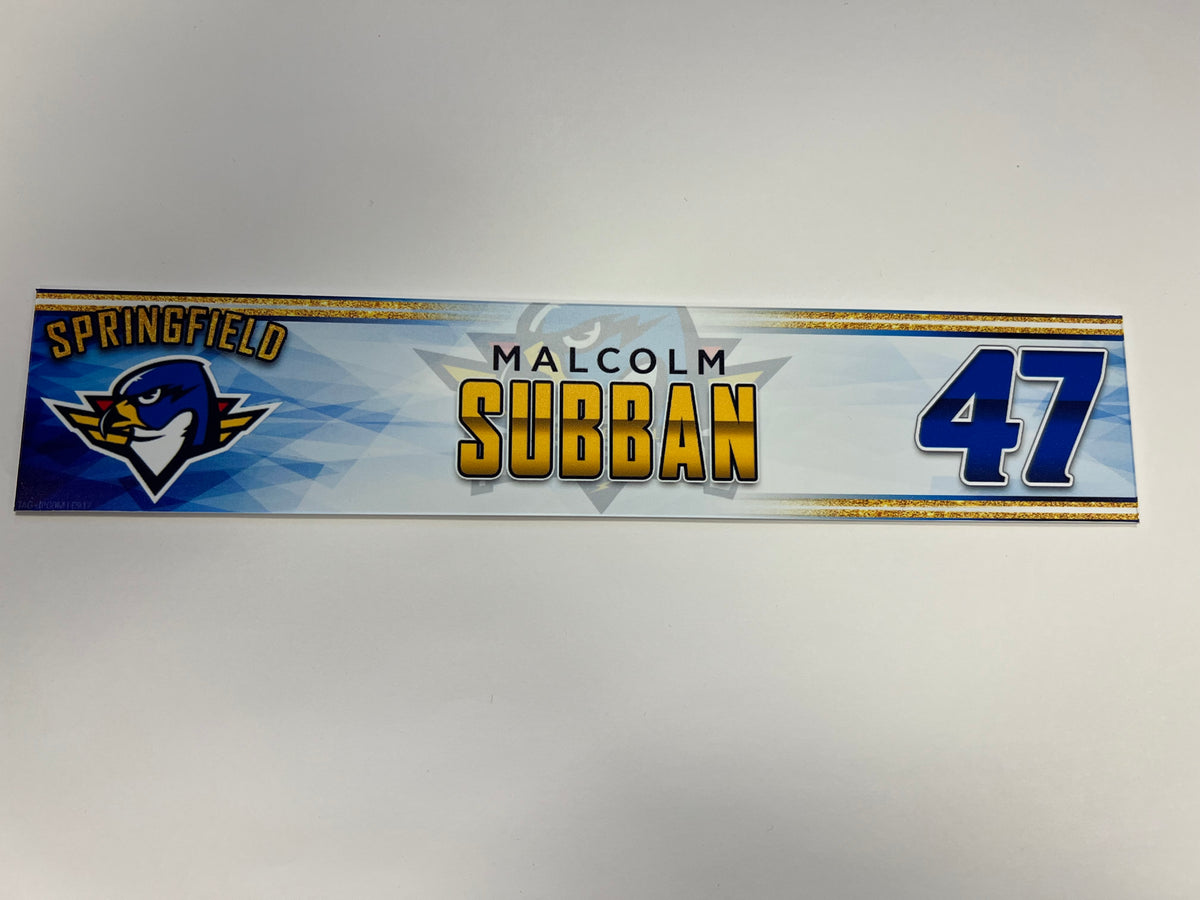 2023-24 Springfield Thunderbirds 3rd Jersey Locker Nameplate
