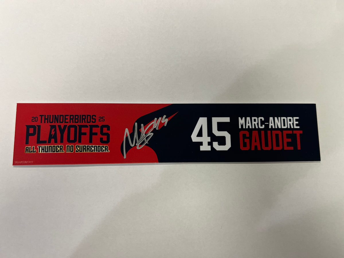 2024-25 T-Birds Playoff Locker Nameplates