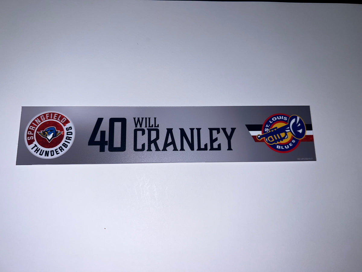 2025-26 T-Birds Regular Season Locker Nameplate - Grey 3rds