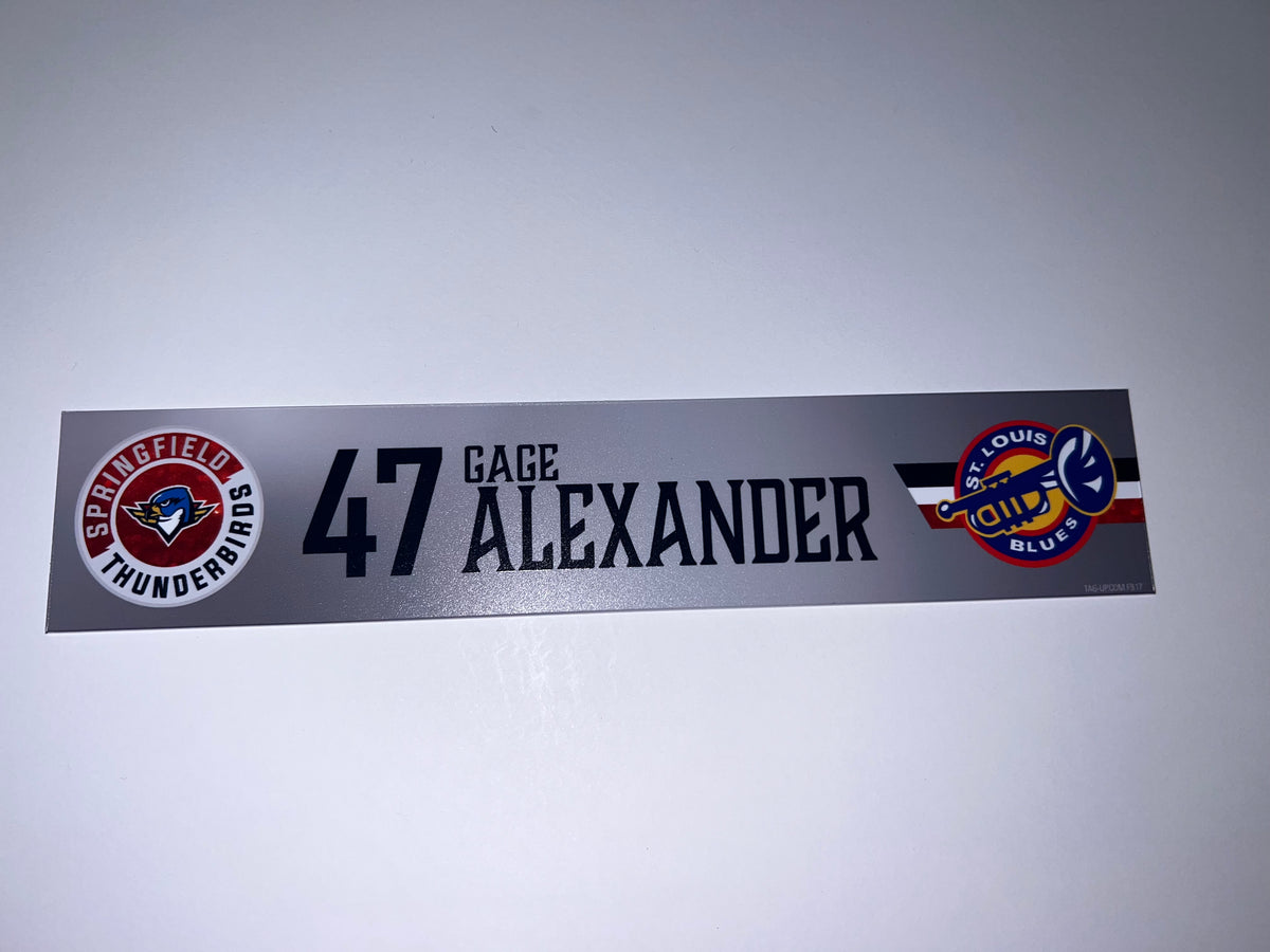 2025-26 T-Birds Regular Season Locker Nameplate - Grey 3rds