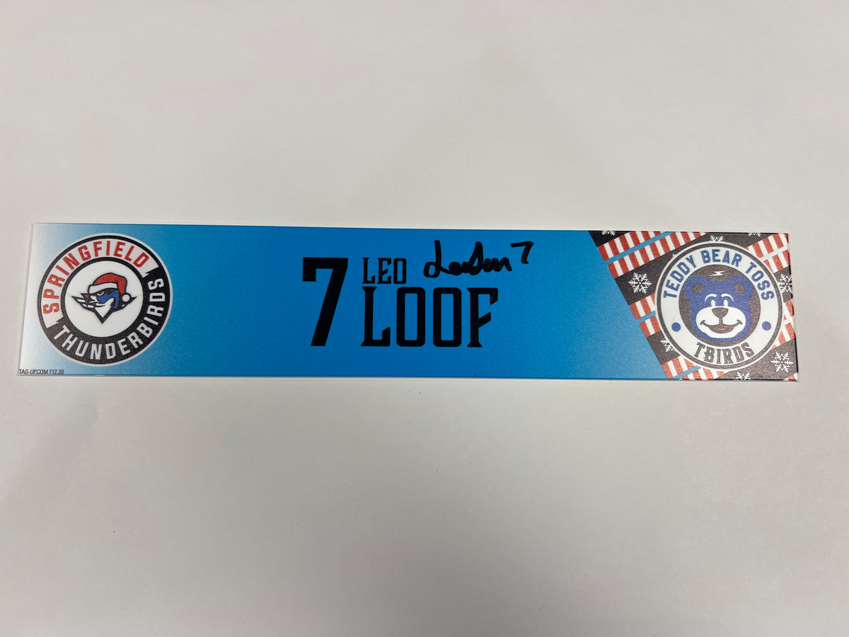 2025-26 Teddy Bear Toss Locker Nameplate
