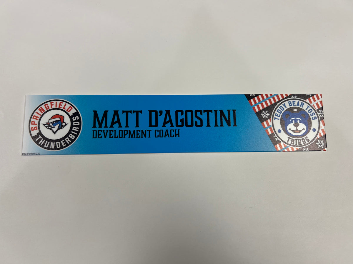 2025-26 Teddy Bear Toss Locker Nameplate