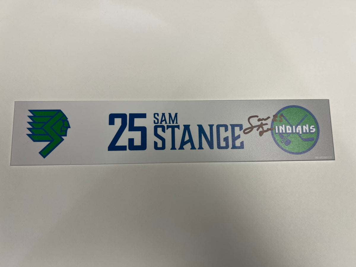 2025-26 Throwback Indians Locker Nameplate