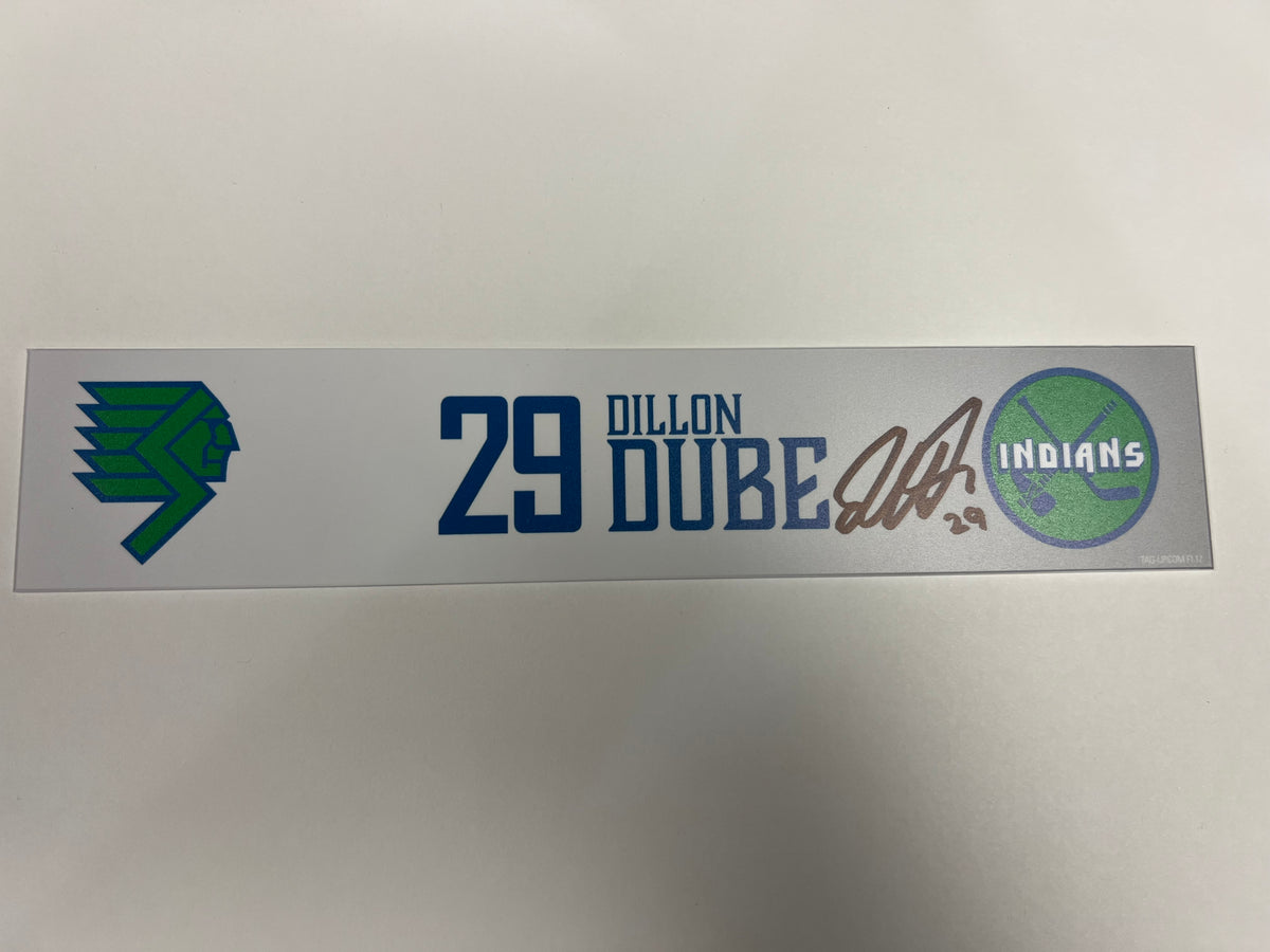 2025-26 Throwback Indians Locker Nameplate