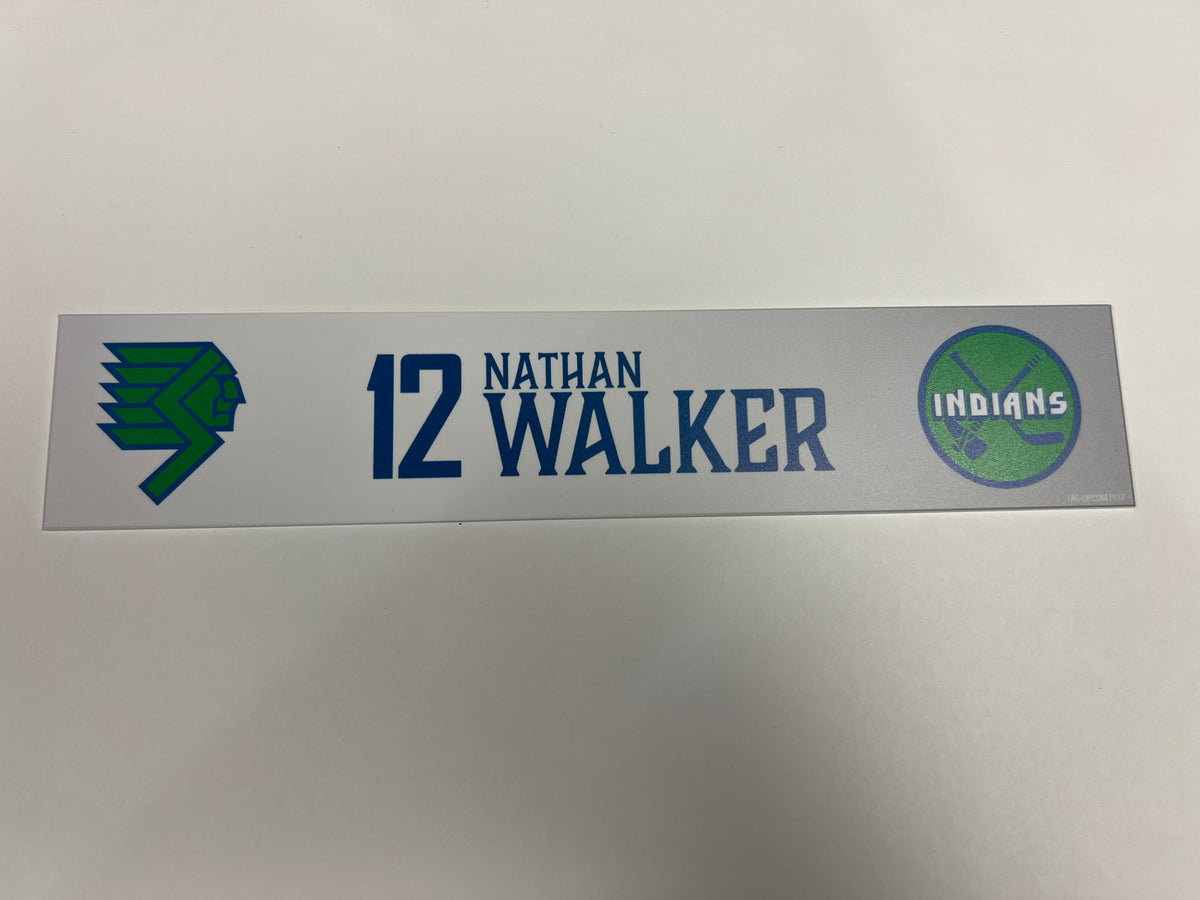 2025-26 Throwback Indians Locker Nameplate