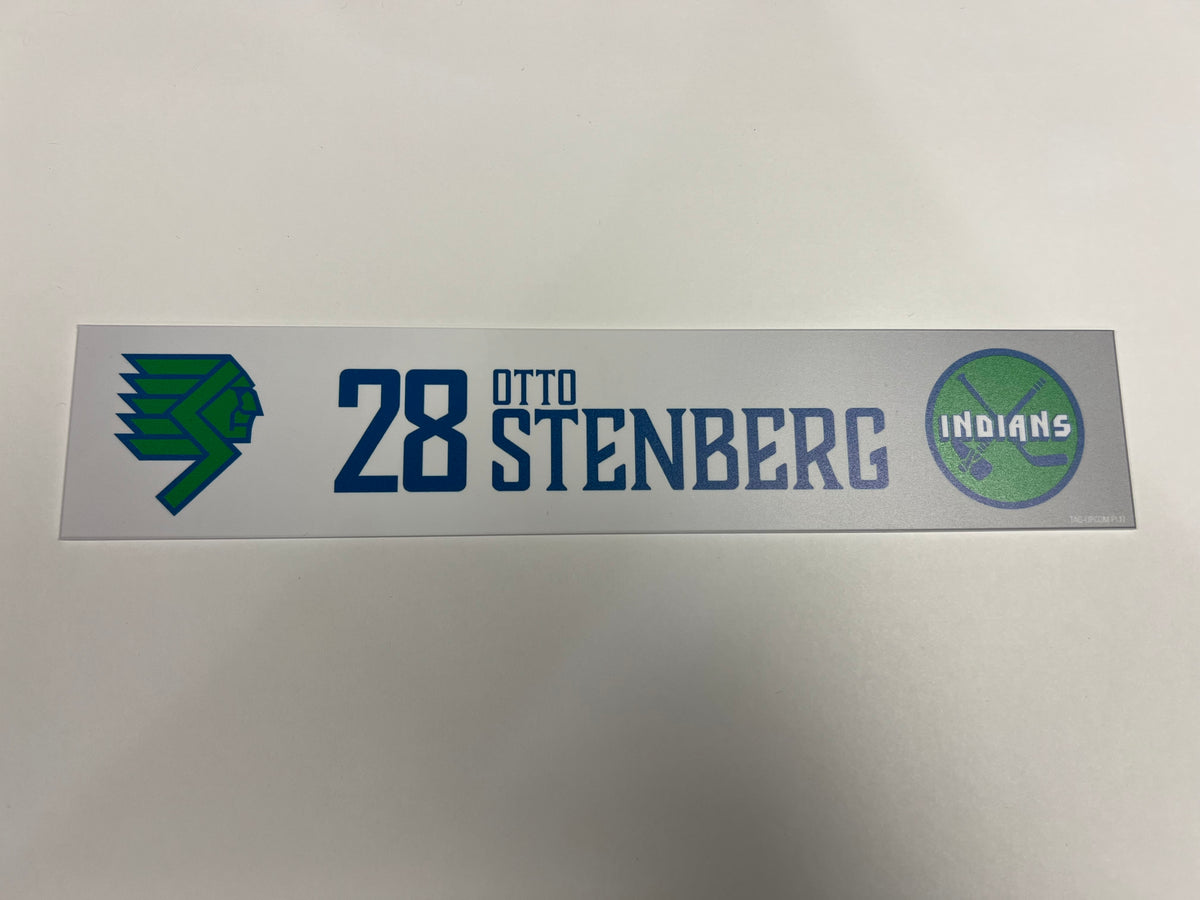 2025-26 Throwback Indians Locker Nameplate