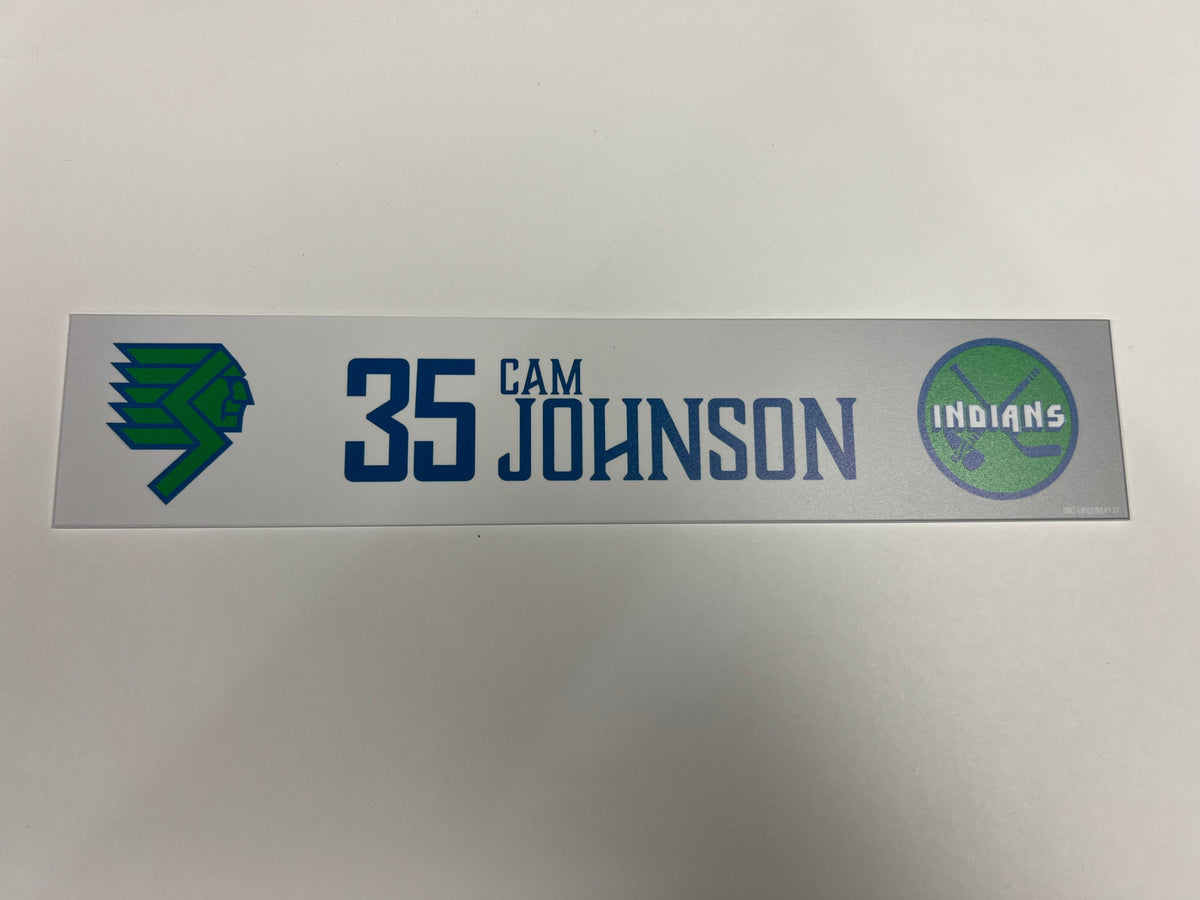 2025-26 Throwback Indians Locker Nameplate