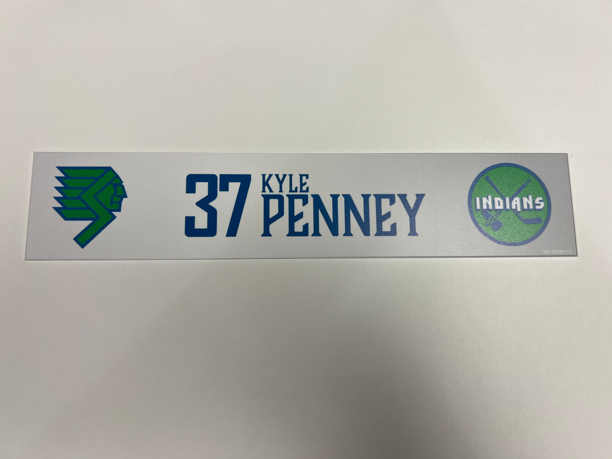 2025-26 Throwback Indians Locker Nameplate