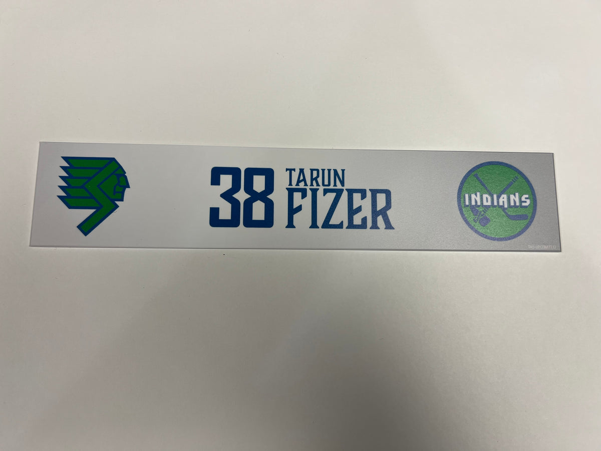 2025-26 Throwback Indians Locker Nameplate