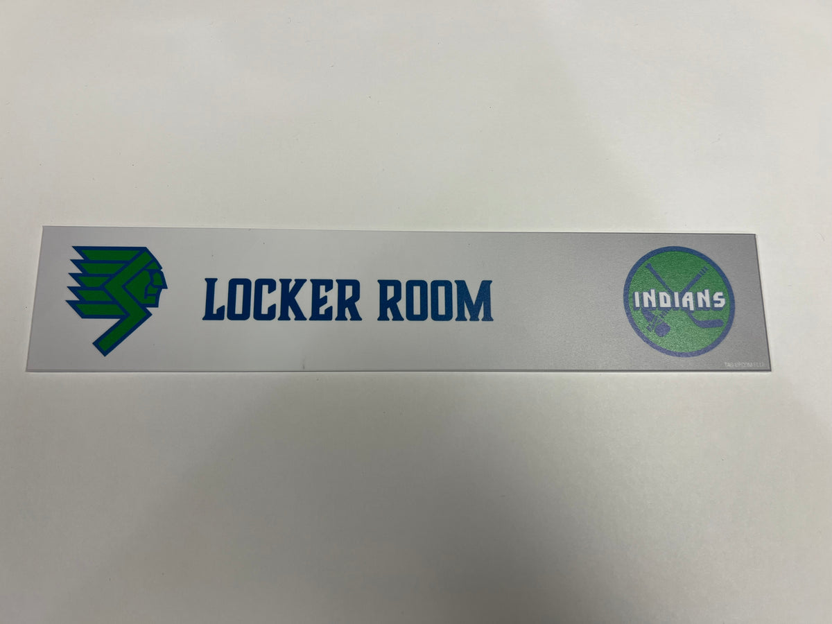 2025-26 Throwback Indians Locker Nameplate