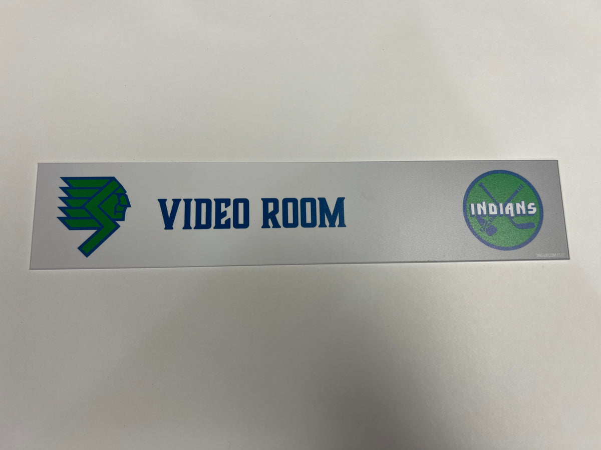 2025-26 Throwback Indians Locker Nameplate