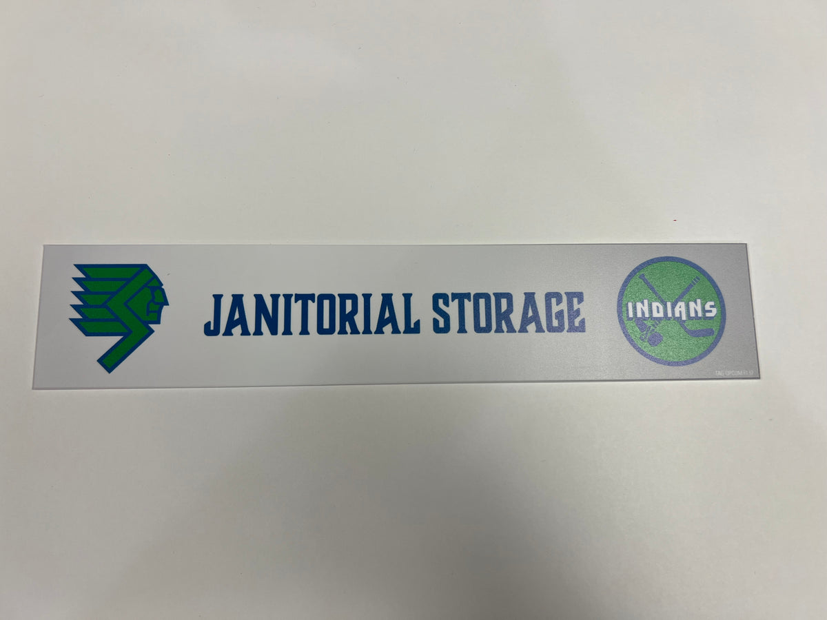 2025-26 Throwback Indians Locker Nameplate