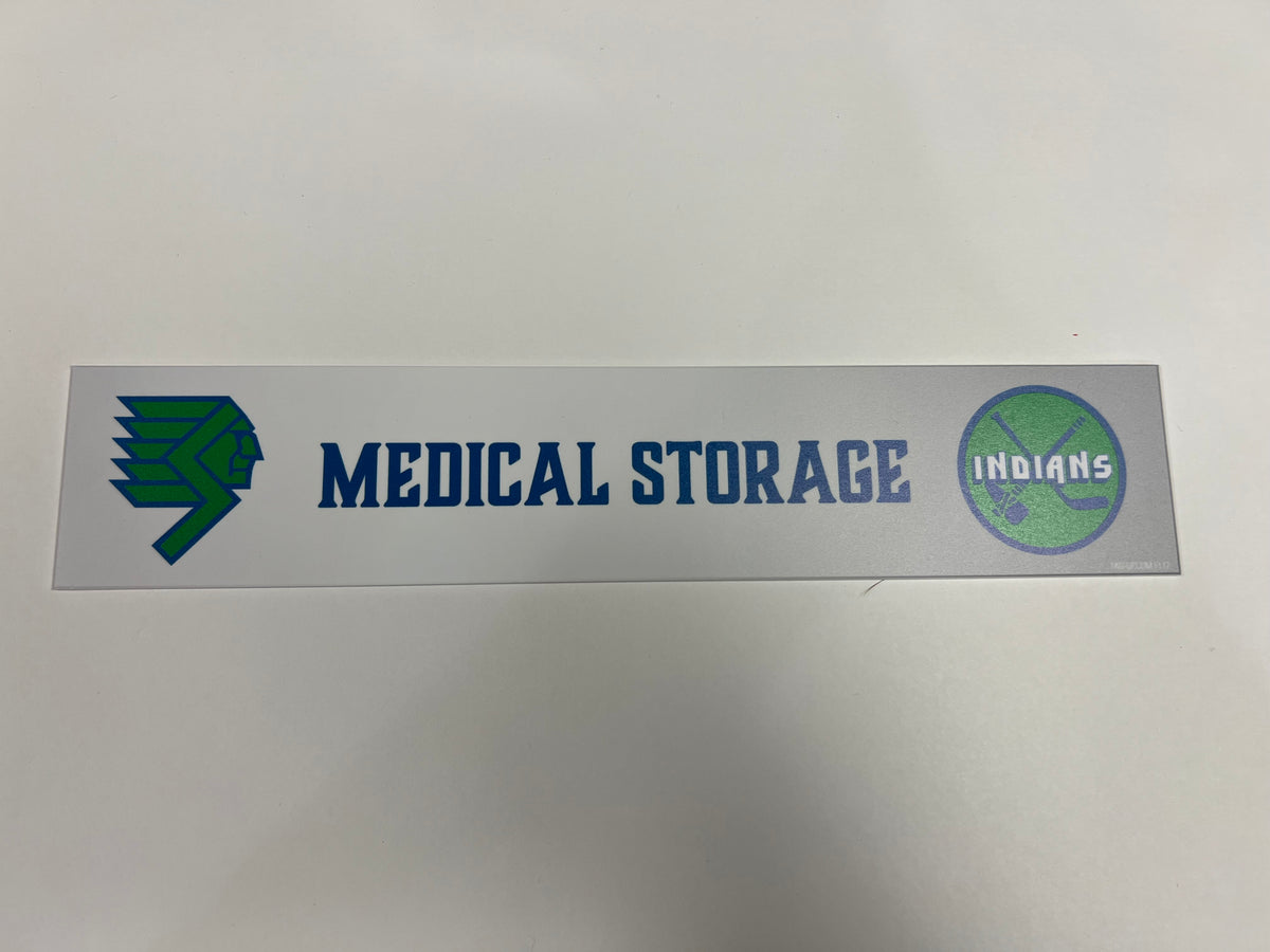 2025-26 Throwback Indians Locker Nameplate
